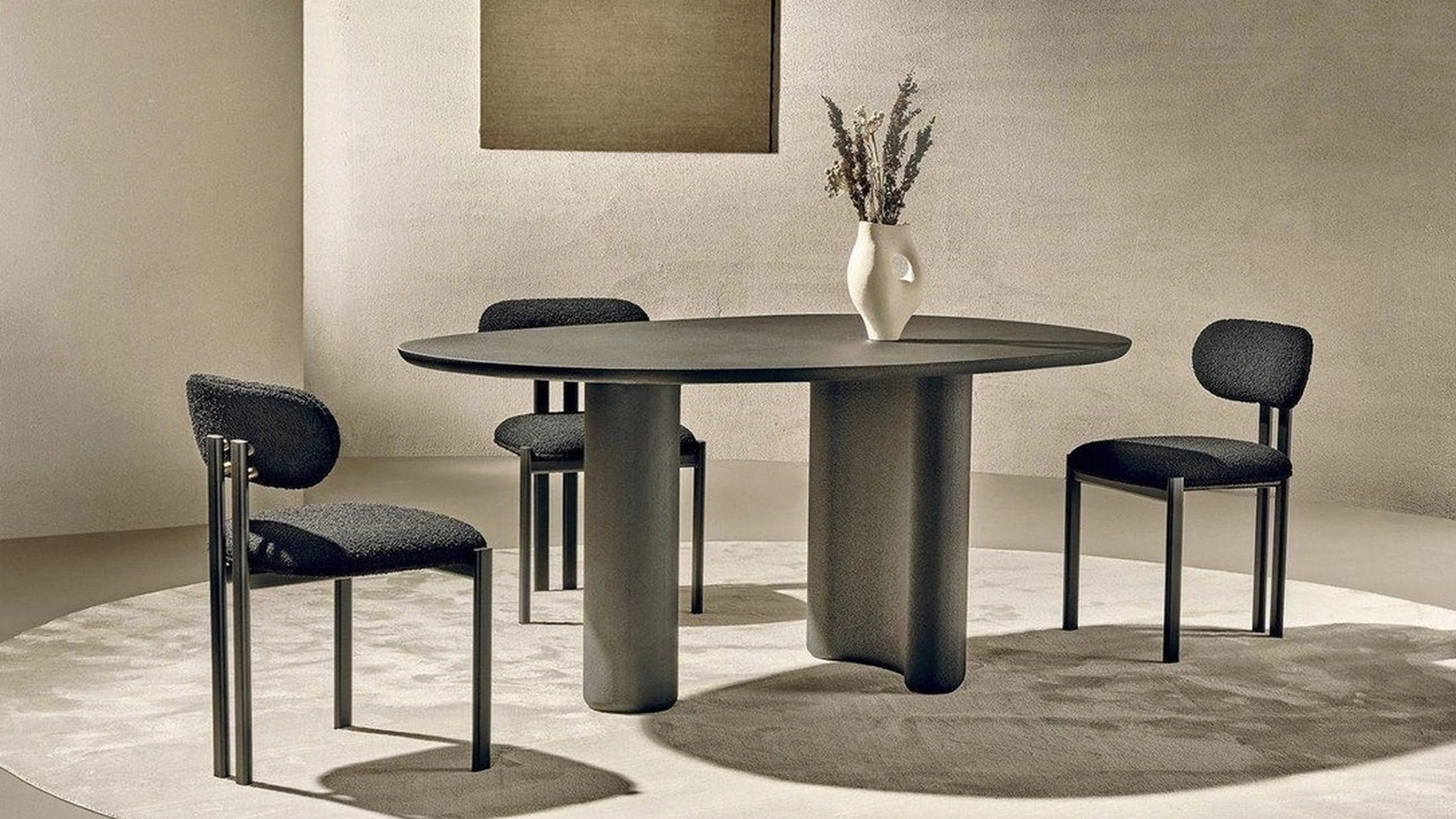 Tavolo Lymph in materico Nero di Nature Design